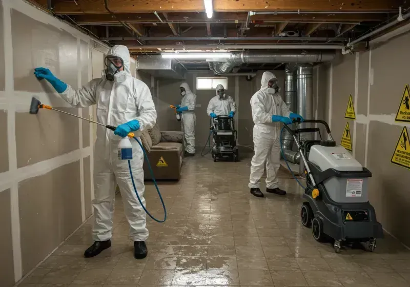 Basement Moisture Removal and Structural Drying process in Rockingham County, NC